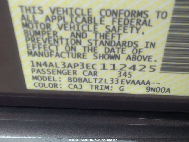 Nissan Altima 2.5 Sv 2014 1N4AL3AP3EC112425 Image 9
