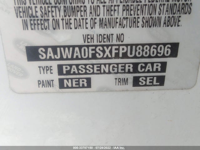SAJWA0FSXFPU88696 Jaguar XF