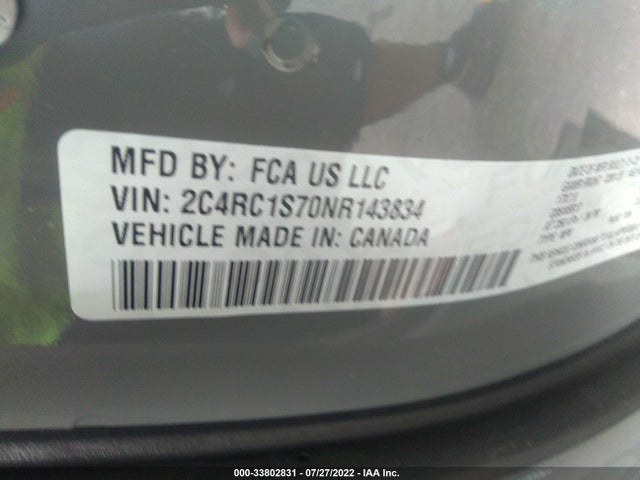2022 Chrysler Pacifica Hybrid, VIN: 2C4RC1S70NR143834