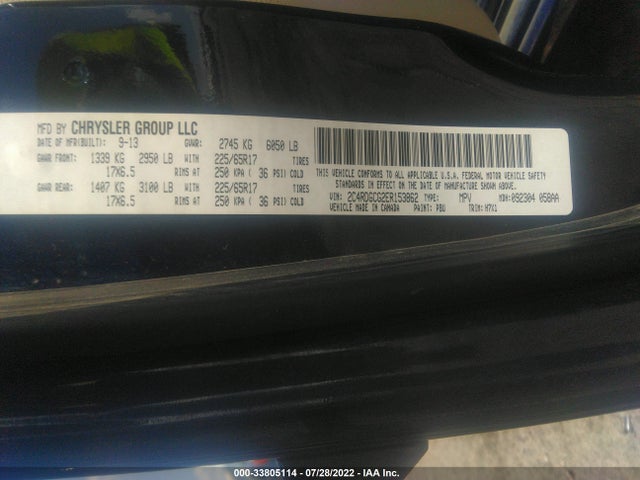 Dodge Grand Caravan Sxt 2014 2C4RDGCG2ER153862 Image 9