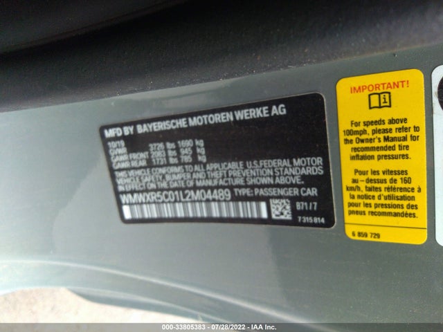 2020 Mini Cooper, VIN: WMWXR5C01L2M04489