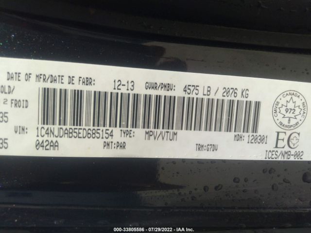 1C4NJDAB5ED685154 Jeep Compass North
