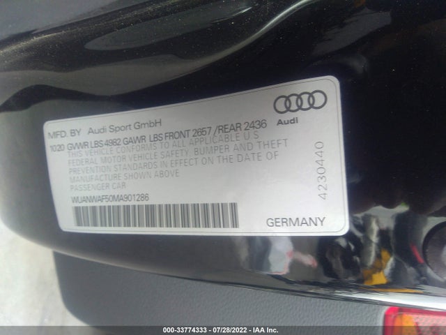 2021 Audi RS 5, VIN: WUANWAF50MA901286