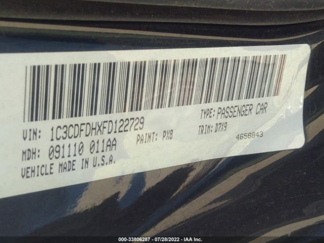 1C3CDFDHXFD122729 Dodge Dart Aero