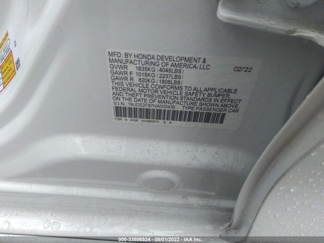 2022 Acura ILX, VIN: 19UDE2F87NA005436