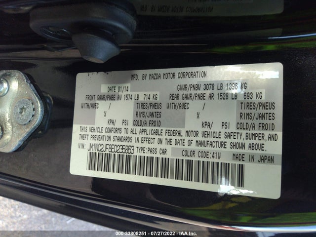 2014 Mazda MX-5 Miata, VIN: JM1NC2JF8E0235863