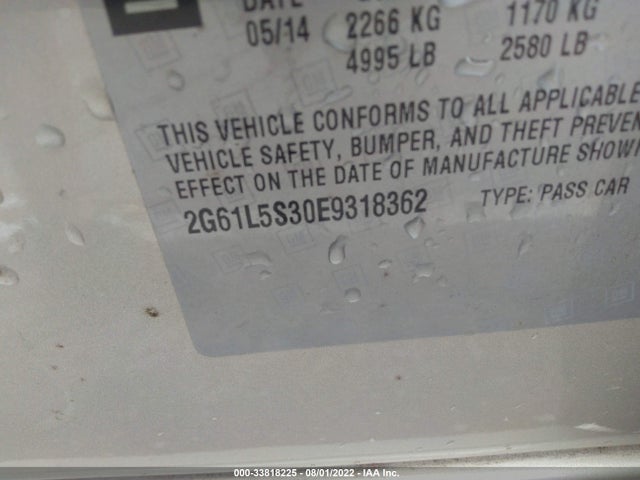 Cadillac XTS 2014 2G61L5S30E9318362 Image 9