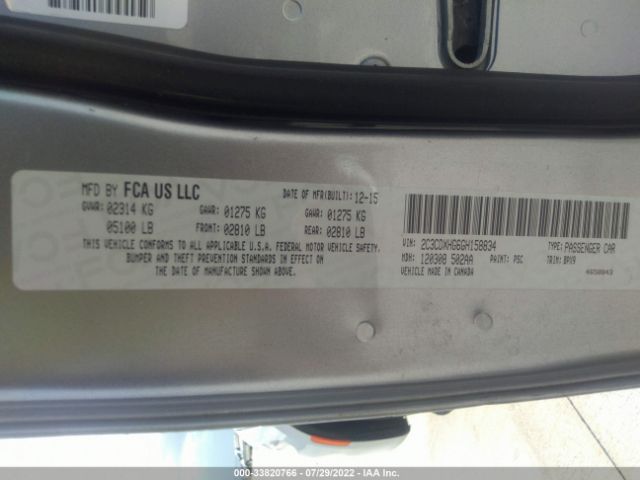 2C3CDXHG6GH158834 Dodge Charger Sxt