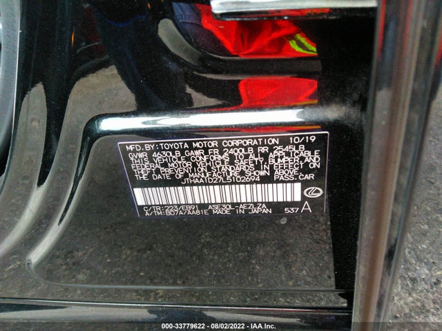 2020 Lexus IS, VIN: JTHAA1D27L5102694
