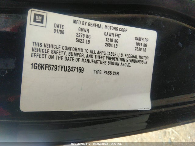 1G6KF5791YU247169 Cadillac DEVILLE DTS
