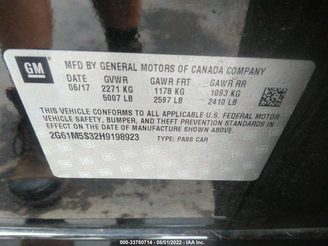 2G61M5S32H9198923 Cadillac XTS LUXURY
