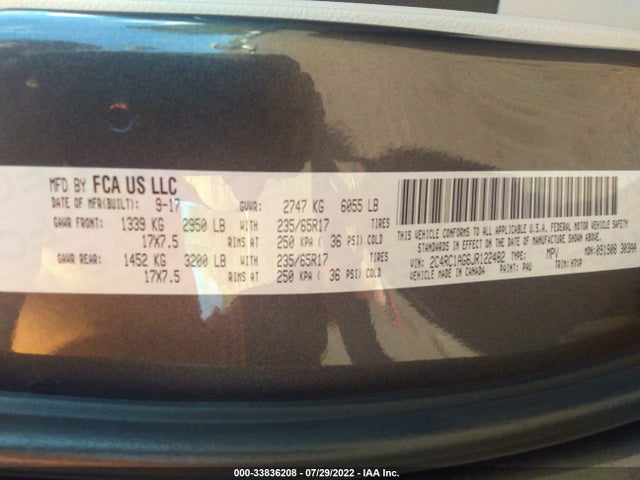 Chrysler PACIFICA L 2018 2C4RC1AG6JR122482 Image 9