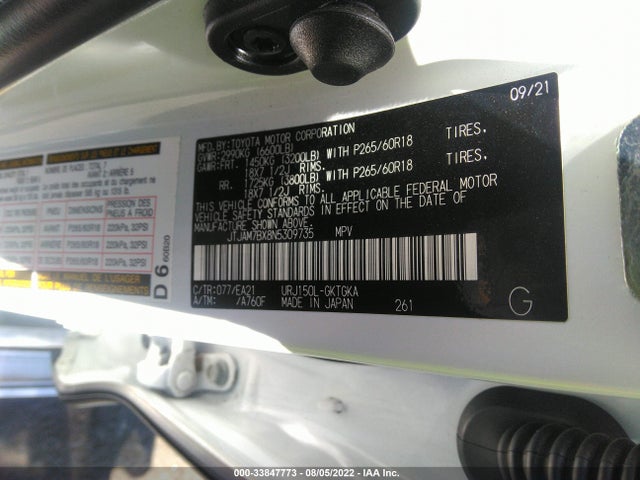 2022 Lexus GX, VIN: JTJAM7BX8N5309735
