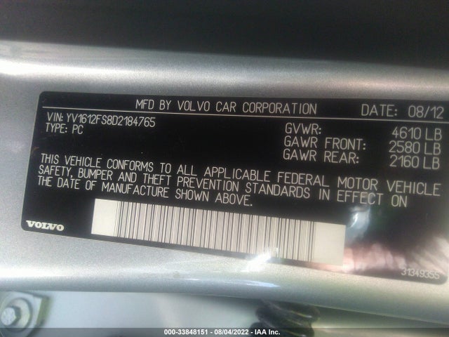 Volvo S60 T5 2013 YV1612FS8D2184765 Image 10