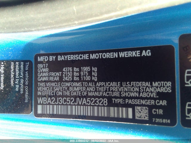 2018 BMW 2 Series, VIN: WBA2J3C52JVA52328