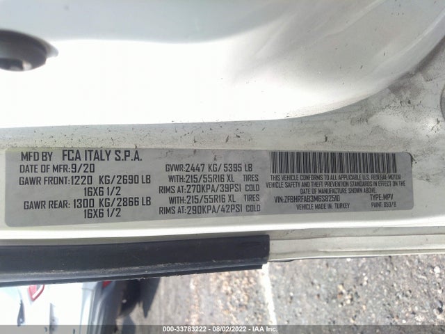 2021 Ram Promaster City, VIN: ZFBHRFAB3M6S82510