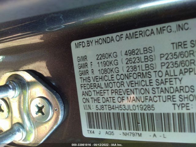 5J8TB4H53JL019285 Acura Rdx Technology & Acurawatch Plus Packages/technology Package