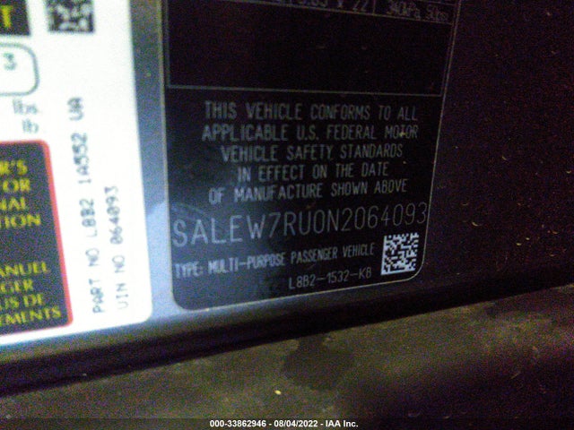 2022 Land Rover Defender, VIN: SALEW7RU0N2064093