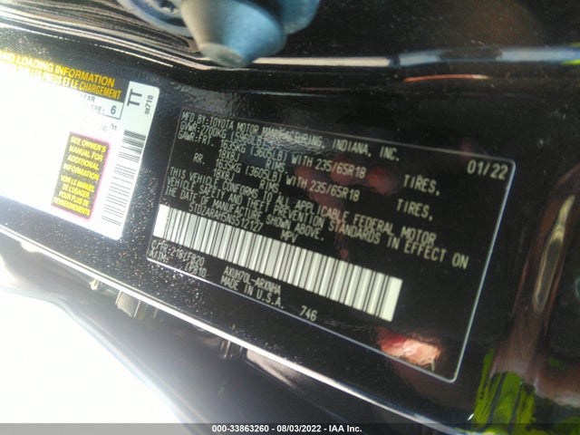 2022 Toyota Highlander, VIN: 5TDZARAH5NS512127