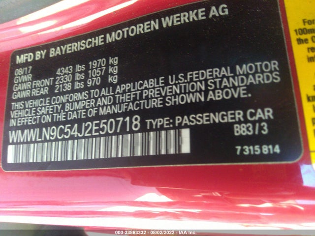 2018 Mini Clubman, VIN: WMWLN9C54J2E50718