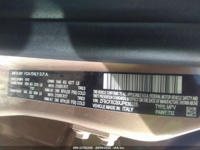 ZFBCFXCBXJP636325 Fiat 500X