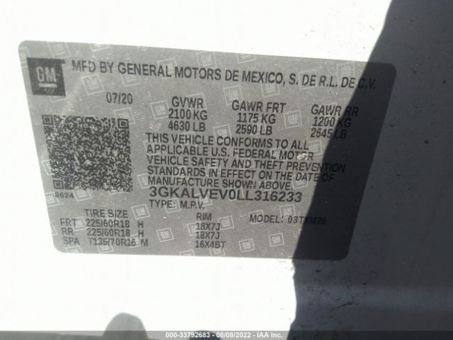 3GKALVEV0LL316233 GMC Terrain Slt
