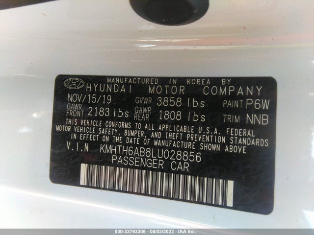Hyundai Veloster Turbo 2020 KMHTH6AB8LU028856 Image 14