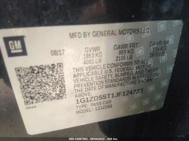 Chevrolet MALIBU LT 2018 1G1ZD5ST1JF124723 Image 9
