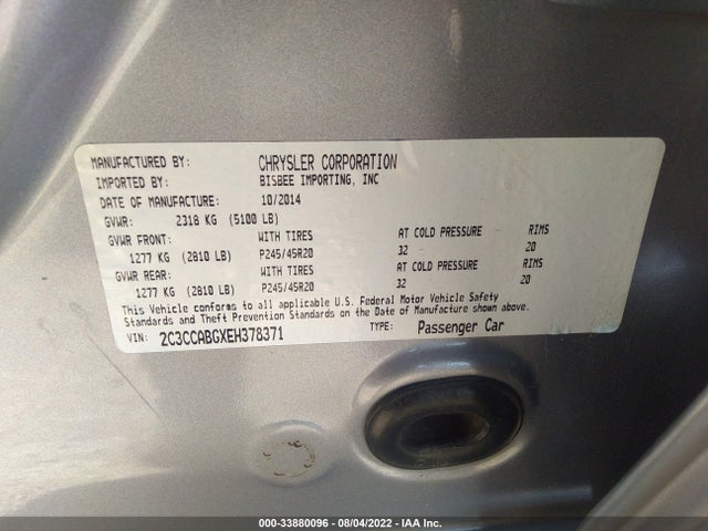 2C3CCABGXEH378371 Chrysler 300 300s