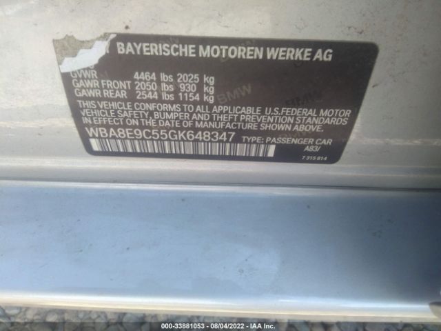 WBA8E9C55GK648347 BMW 3 Series 328i