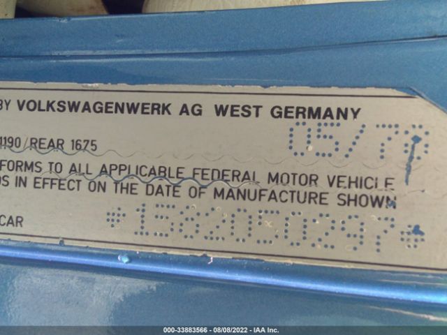 1978 VOLKSWAGEN BEETLE VIN: 1582050297