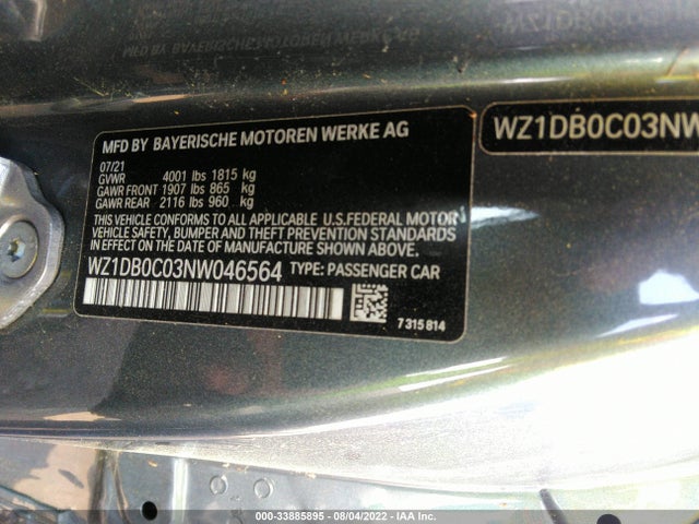 2022 Toyota Supra, VIN: WZ1DB0C03NW046564