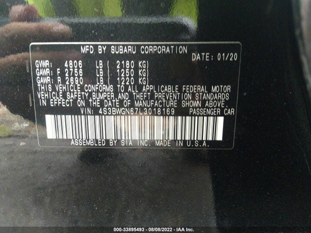 2020 Subaru Legacy, VIN: 4S3BWGN67L3018169