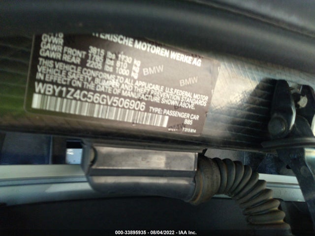 2016 BMW i3, VIN: WBY1Z4C56GV506906