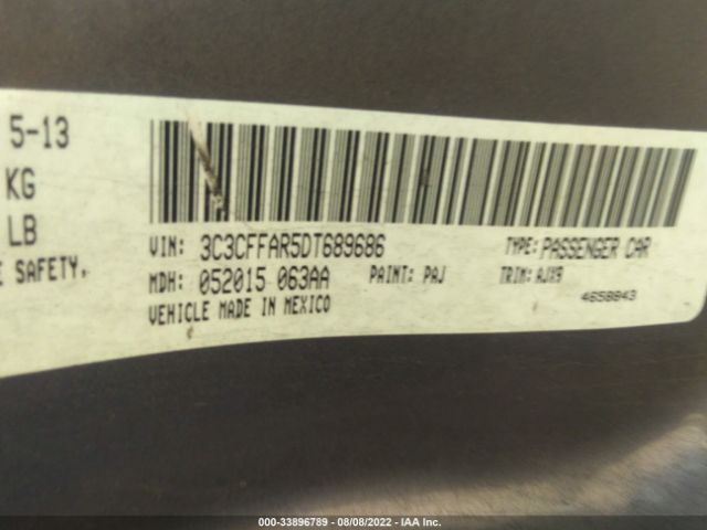 3C3CFFAR5DT689686 Fiat 500