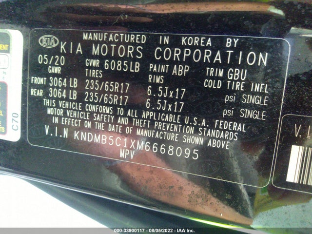 KIA SEDONA LX 2021 KNDMB5C1XM6668095 Image 9