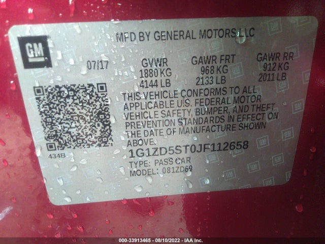 Chevrolet MALIBU LT 2018 1G1ZD5ST0JF112658 Image 9