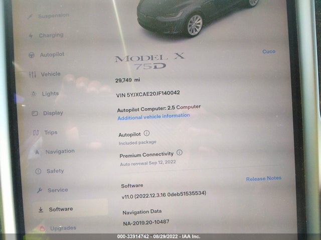 2018 Tesla Model X, VIN: 5YJXCAE20JF140042