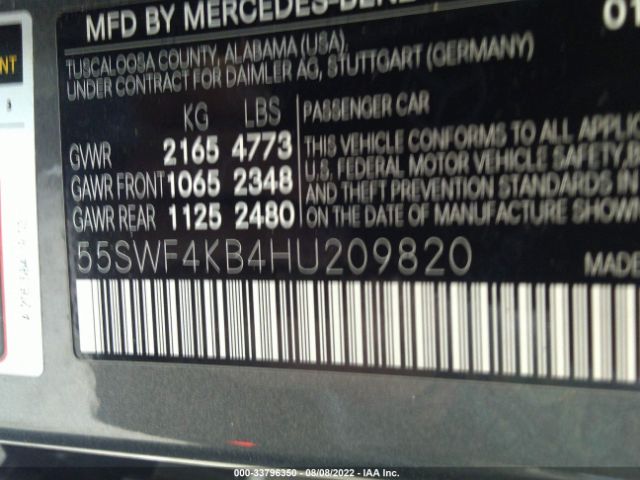 55SWF4KB4HU209820 Mercedes-Benz C 300 Sport 4matic/luxury 4matic/4matic