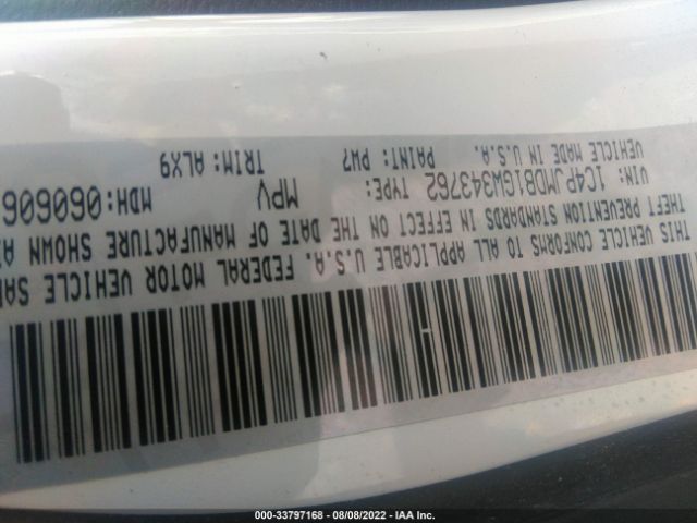 1C4PJMDB1GW343762 Jeep Cherokee