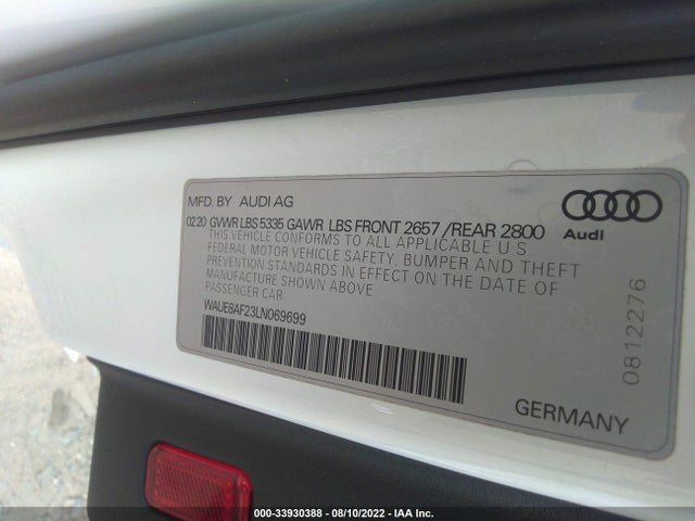 2020 Audi A6, VIN: WAUE8AF23LN069699
