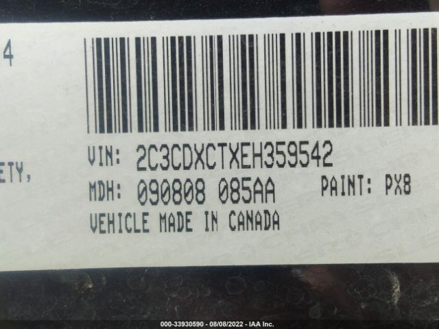 2C3CDXCTXEH359542 Dodge Charger Road/track