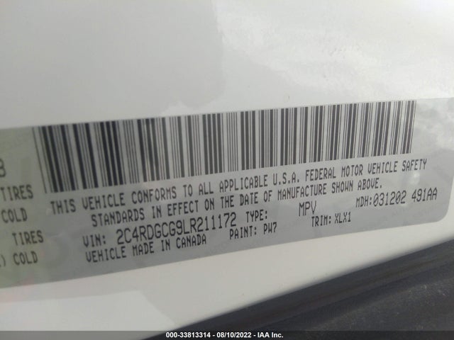 2020 Dodge Grand Caravan, VIN: 2C4RDGCG9LR211172