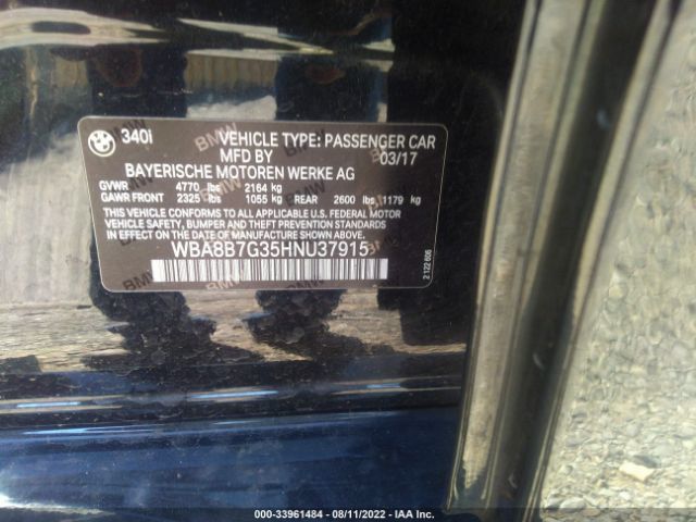 WBA8B7G35HNU37915 BMW 340i Xdrive