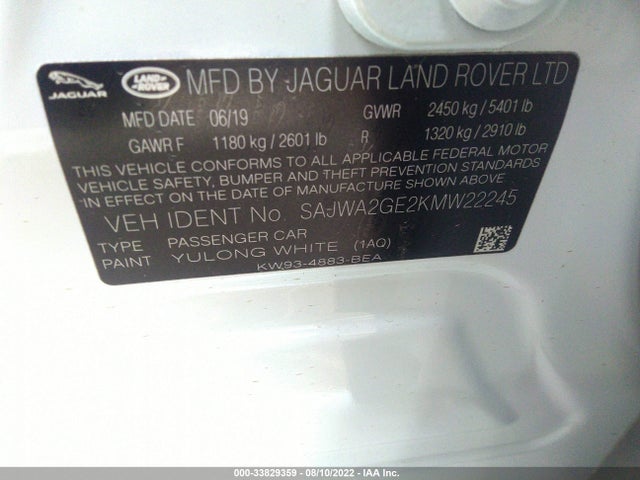 2019 Jaguar XJ, VIN: SAJWA2GE2KMW22245