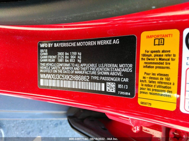2019 Mini Hardtop, VIN: WMWXU3C5XK2H86862