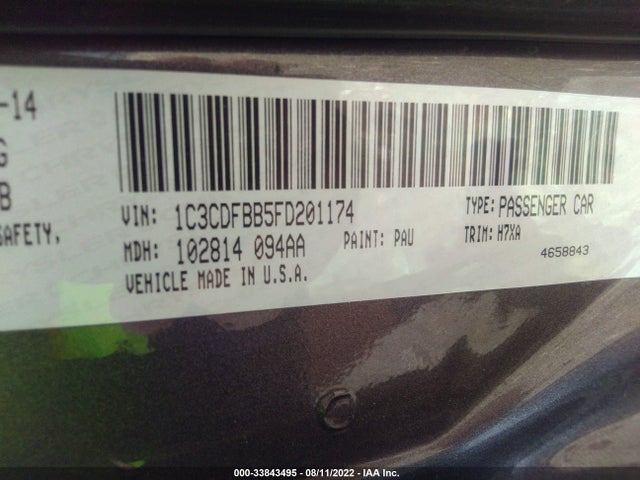 Dodge DART SXT 2015 1C3CDFBB5FD201174 Image 9
