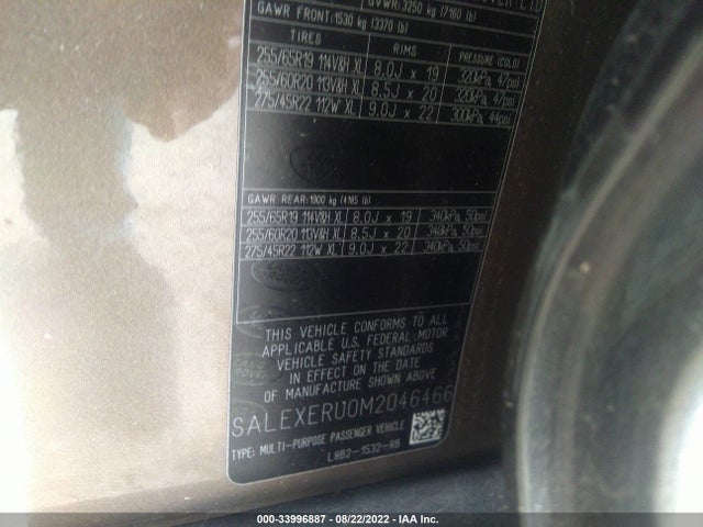 2021 Land Rover Defender, VIN: SALEXERU0M2046466