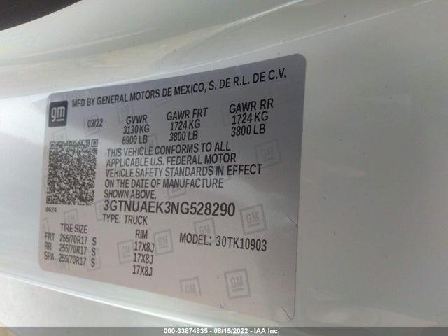 GMC Sierra 1500 Pro 2022 3GTNUAEK3NG528290 Image 9