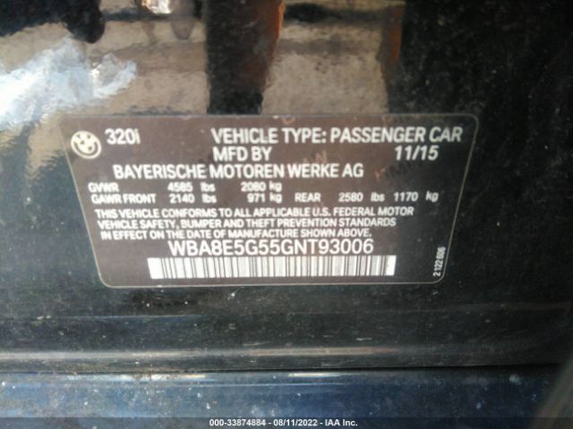 WBA8E5G55GNT93006 BMW 3 Series 320i Xdrive